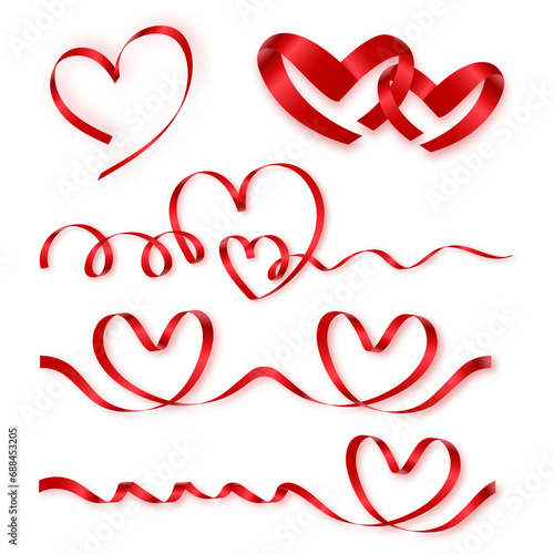valentines day ribbon vector