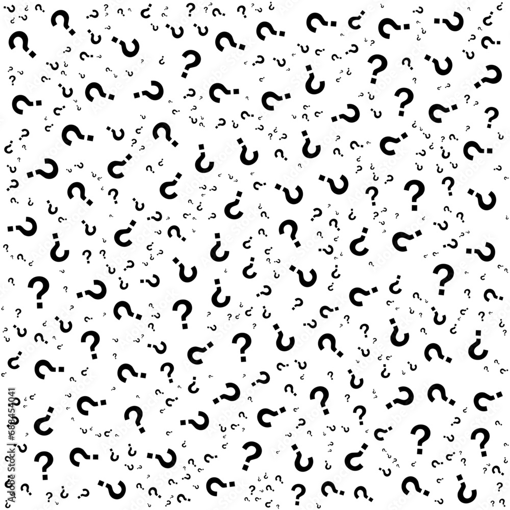 Question mark grunge seamless pattern vector - obrazy, fototapety, plakaty 