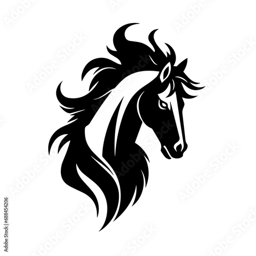 Horse Logo Monochrome Design Style photo