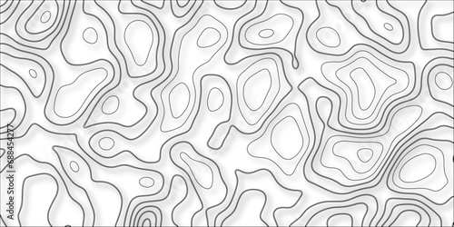 Sea depth topographic landscape surface for nautical radar reading. Topography grid map. Stylized topographic contour map. Cartography mountain relief. Abstract lines or wavy backdrop background.