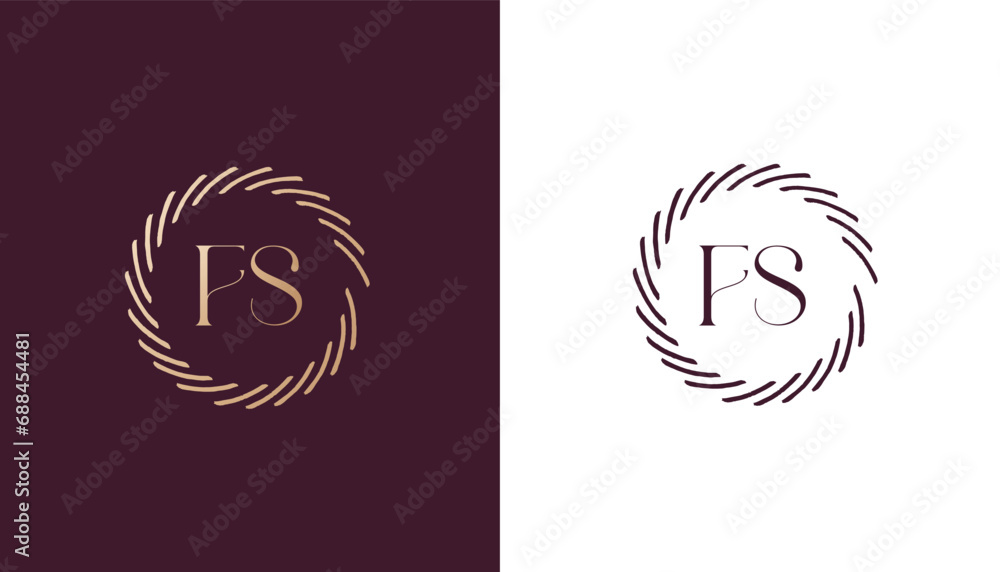 FS logo design vector image Stock Vector | Adobe Stock