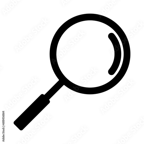 Magnify Glass Symbol Icon Vector Design Illustration. Vector magnifying glass icon with reflection. Loupe sign.