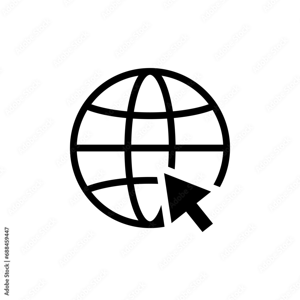 Go to Web Flat Vector Icon on white background Go to Web Flat Vector Icon on white background
