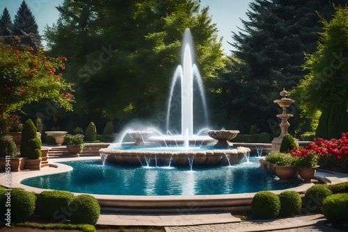 Large garden fountain