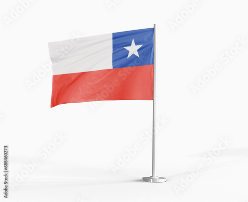 Free Download Chile national flag on white background. - GFXLoad
