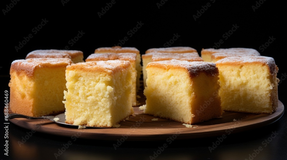 Ten pieces of butter cake
