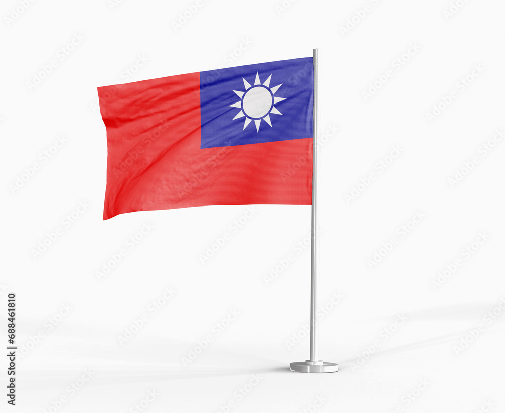 Taiwan national flag on white background. Taiwan national flag on white background.