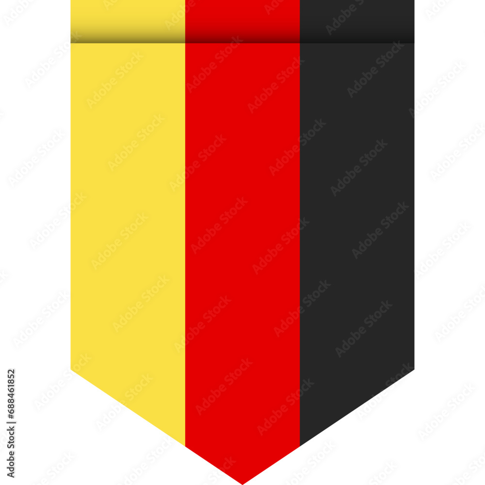 Germany flag or pennant isolated on white background. Pennant flag icon.