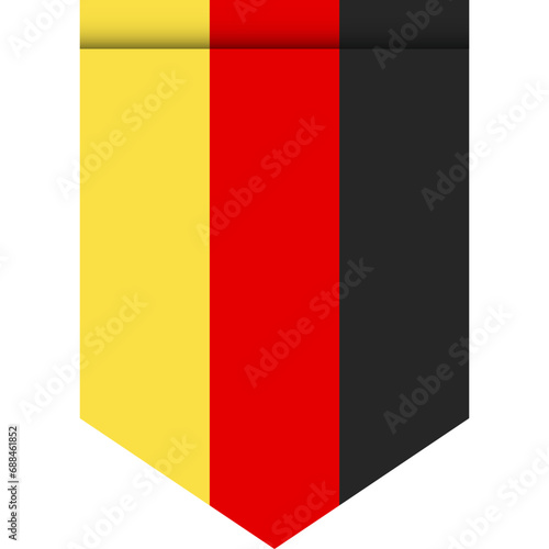 Germany flag or pennant isolated on white background. Pennant flag icon.
