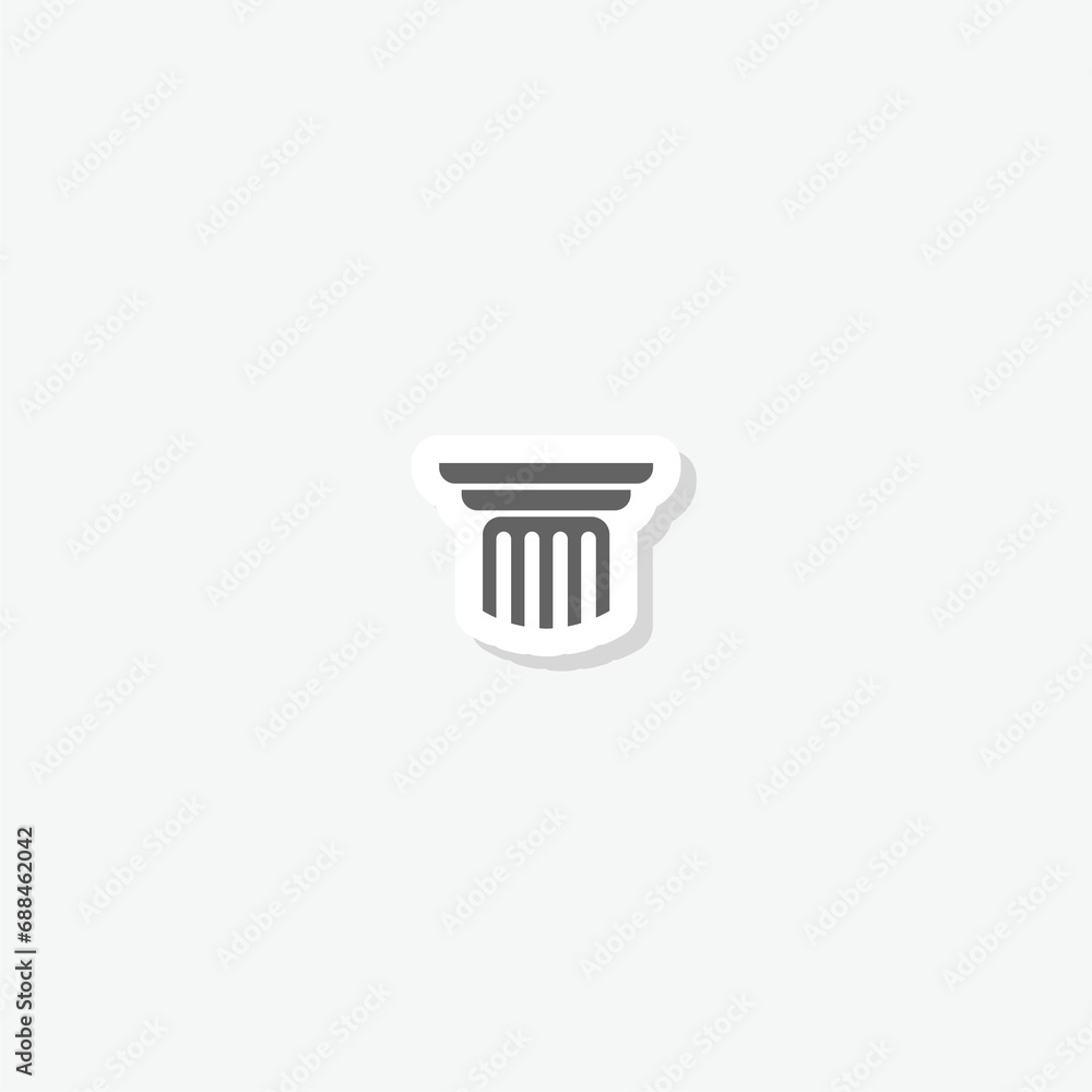 Pillar Logo Template sticker isolated on gray background Pillar Logo Template sticker isolated on gray background