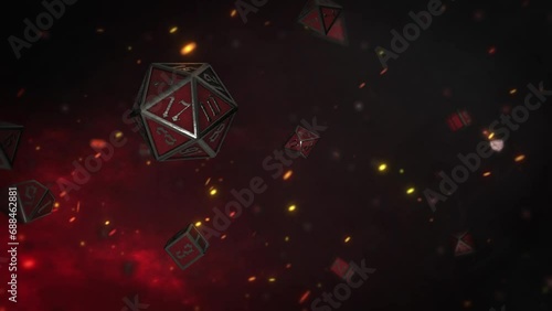 dungeons and dragons dice animation loop