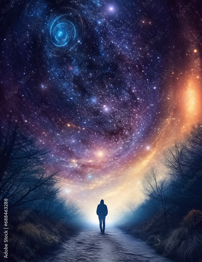 Fototapeta premium Galaxy nebula in the sky