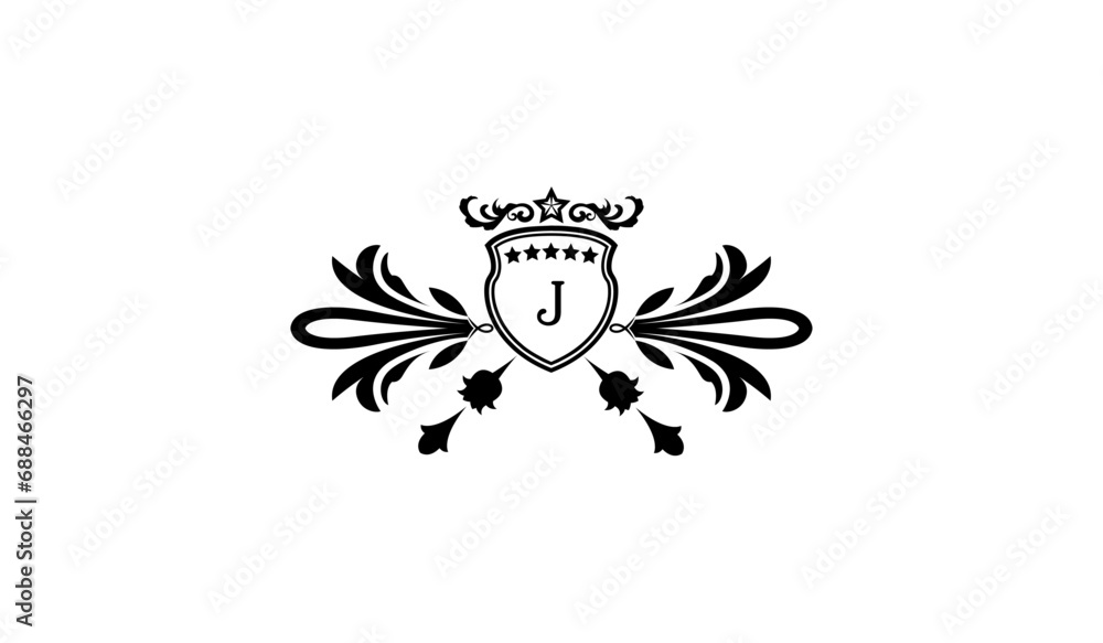 Luxury Retro Logo J Luxury Retro Logo J