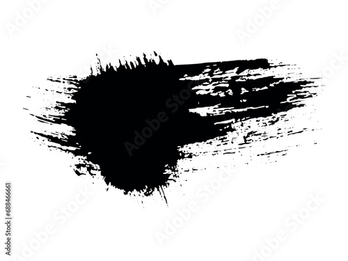 Vector paint brush spot Hand painted background Ink scribble dab clipart