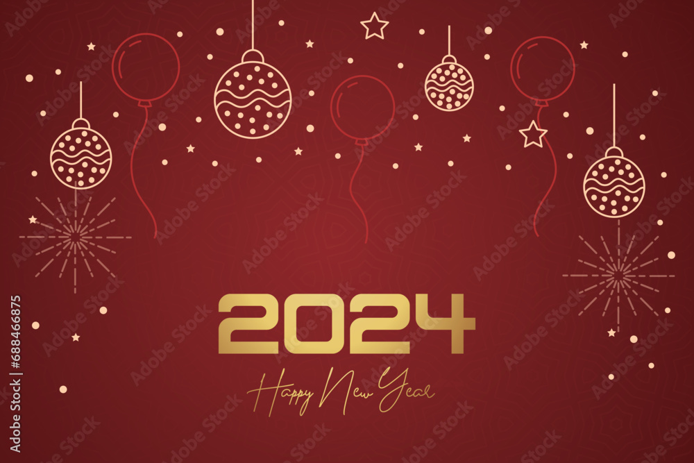 Fototapeta premium Beautiful fireworks sparkling background celebrating anniversary