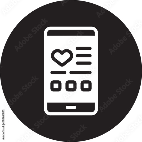 dating app glyph icon