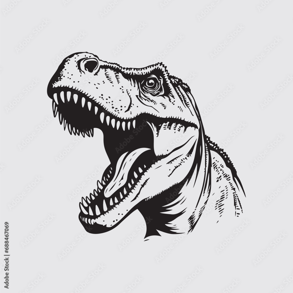 T Rex Vector Images, Illustration Of a T Rex - obrazy, fototapety, plakaty 