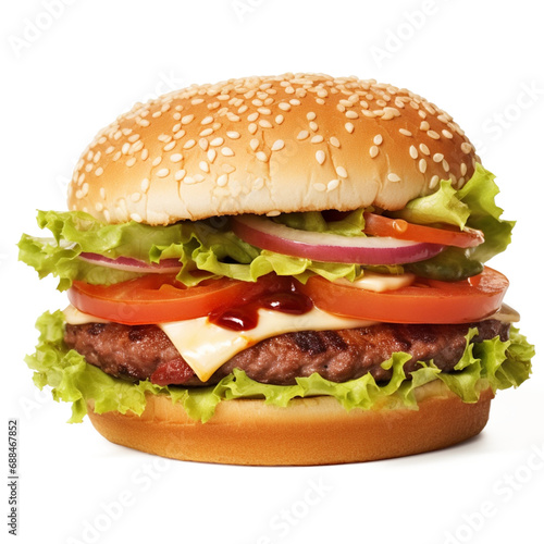 Classic hamburger stock photo, transparent, ai technology © Rashid