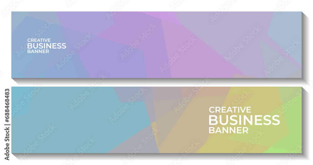 set of abstract creative arts banner background for business ads