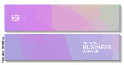 set of abstract creative arts banner background for business ads