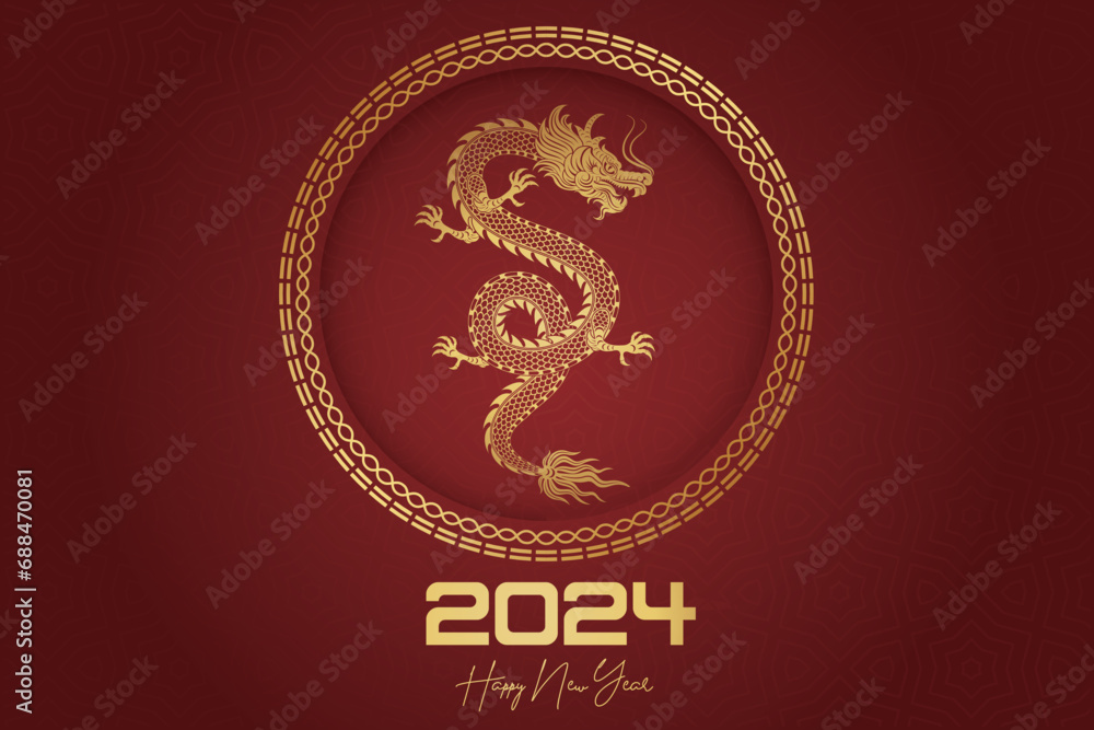 Happy Chinese New Year 2024 Chinese Zodiac Year of the Dragon Happy Chinese New Year 2024 Chinese Zodiac Year of the Dragon