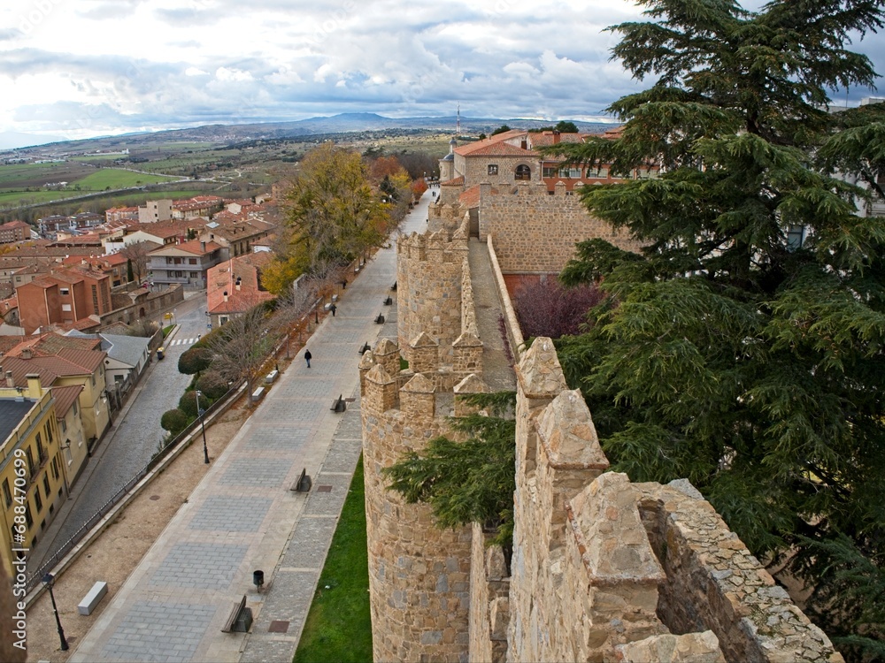 To the north of Madrid sits the rustic city of Ávila. Medieval walls surround the preserved 16th-century town.