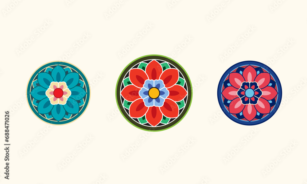 Korea Dancheong Traditional Patterns Asian Oriental Multicolor Colorful ...