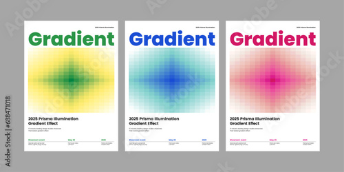 Color gradient poster geometric halftone pattern, color vector abstract modern line graphic design simple minimal modern pattern background