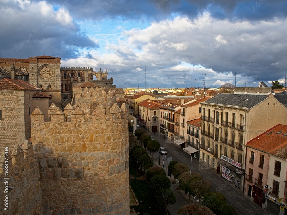 To the north of Madrid sits the rustic city of Ávila. Medieval walls surround the preserved 16th-century town.
