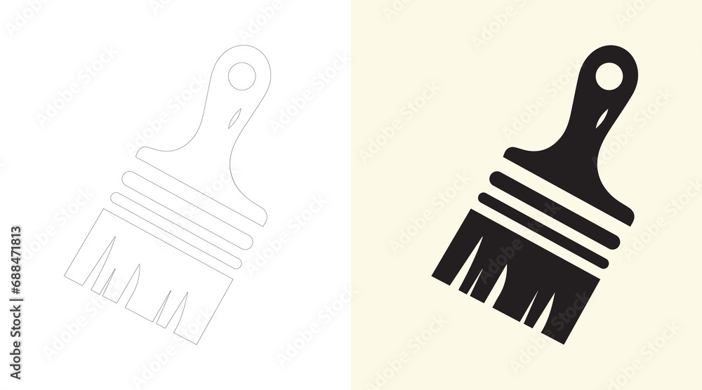 icon set for a paintbrush. Various illustrations in vector format with paintbrushes drawing tool with paintbrushes. holding a variety of paintbrushes, from little to large. simple, flat design. icon set for a paintbrush. Various illustrations in vector format with paintbrushes drawing tool with paintbrushes. holding a variety of paintbrushes, from little to large. simple, flat design.