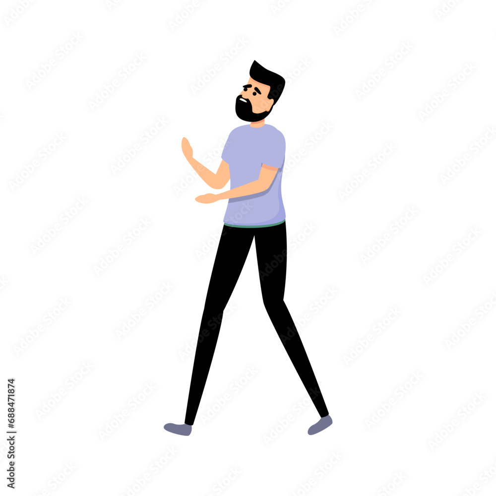 set of poses for community activities person