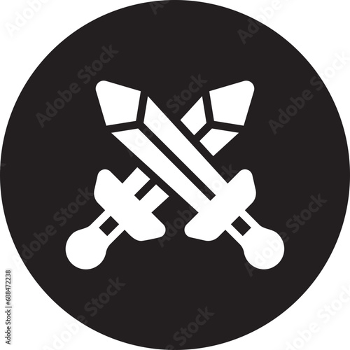 fight glyph icon