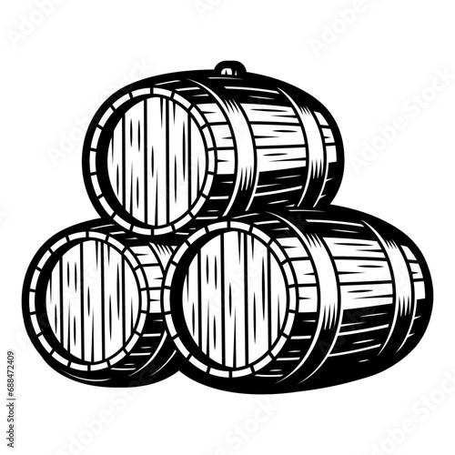wooden beer keg silhouette