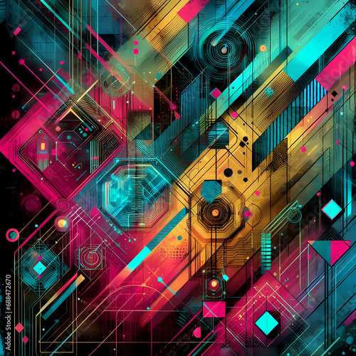 abstract punk neon background