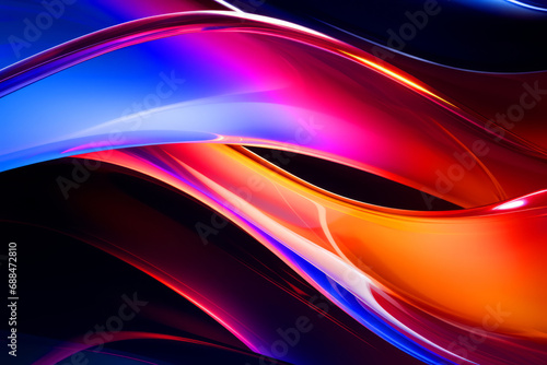Colorful Dynamic Glass Curve Background © artchvit