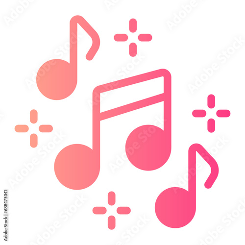 musical gradient icon