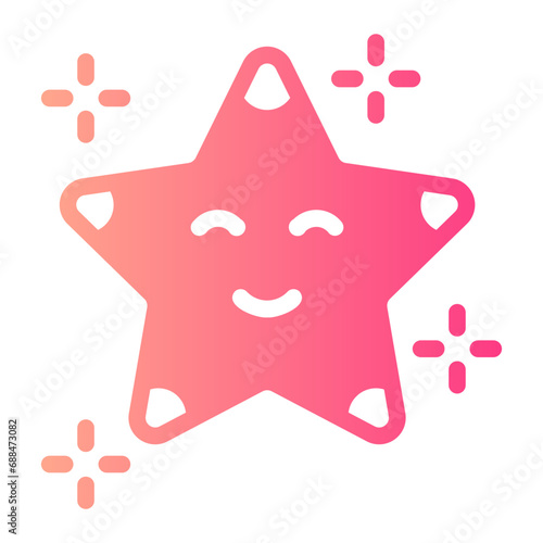 cartoon gradient icon