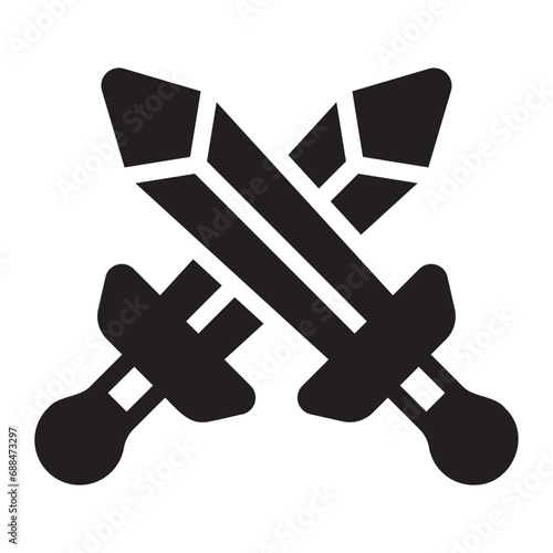 fight glyph icon