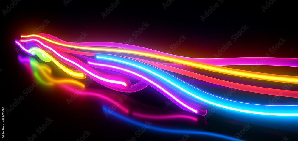 Abstract background with neon lights Abstract background with neon lights
