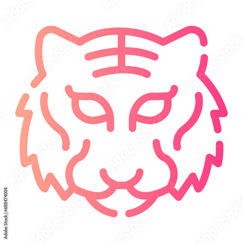 tiger Line Gradient Icon