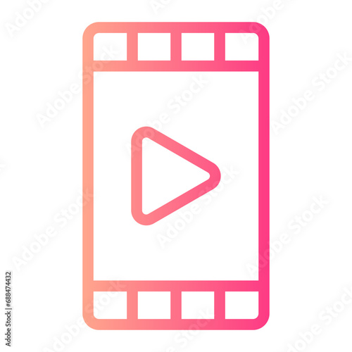 documentary gradient icon