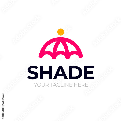 Shade Logo design template wth editable font