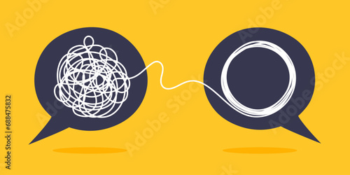 Psychologist consulting or mental problem solving brainstorm concept.