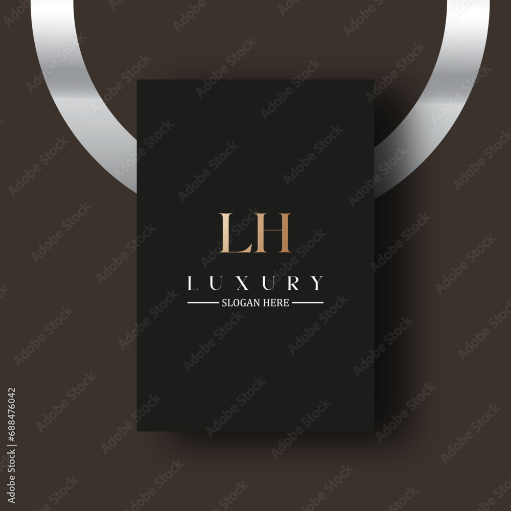 LH logo design vector image