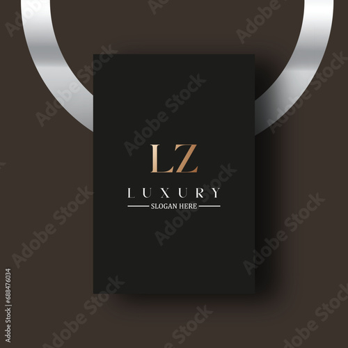LZ logo design vector image