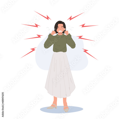 Aggressive Anger. Furious  Very Angry Person.