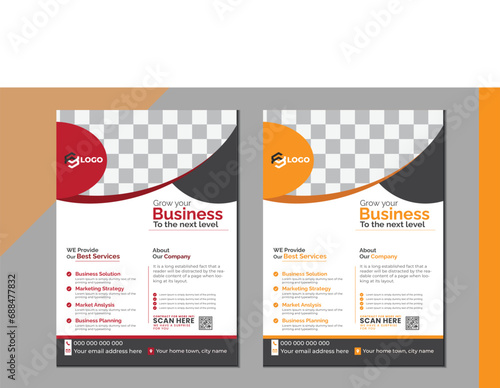Medical  Flyer Design Template , Two Color, Vector Template,