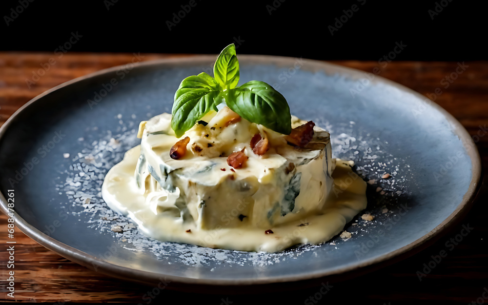 Capture the essence of Gorgonzola in a mouthwatering food photography shot Generative AI Capture the essence of Gorgonzola in a mouthwatering food photography shot Generative AI