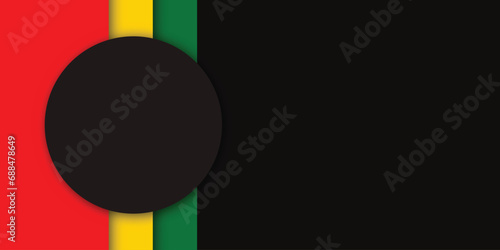 Vector Black history month social media banner with empty design space abstract background