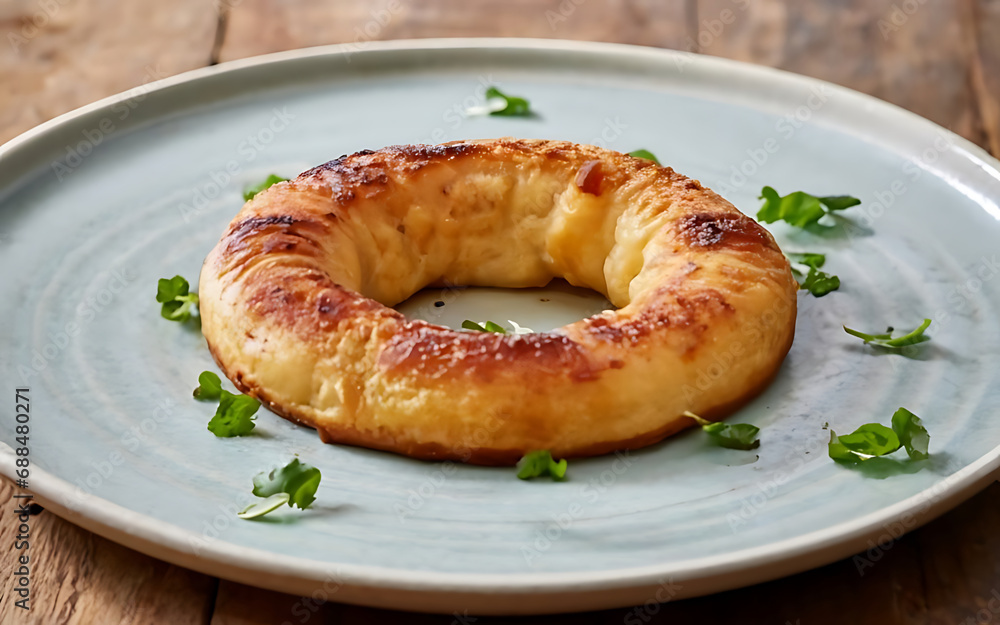 Capture the essence of Toad in the Hole in a mouthwatering food photography shot Generative AI Capture the essence of Toad in the Hole in a mouthwatering food photography shot Generative AI